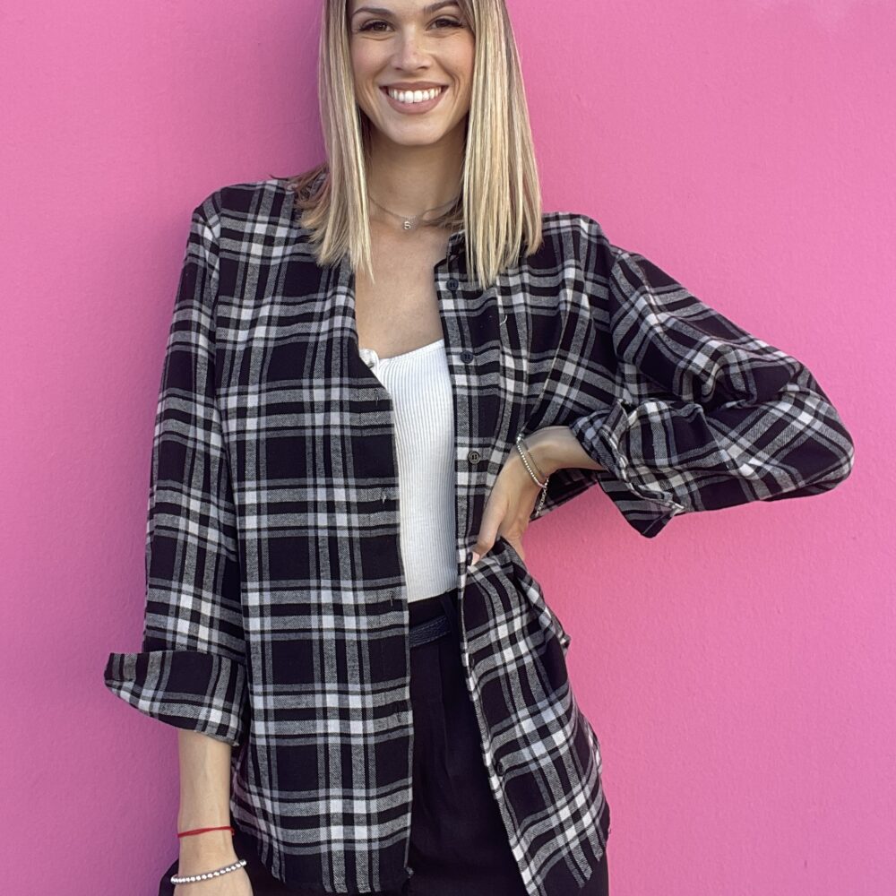 Camicia a Quadri - Nera
